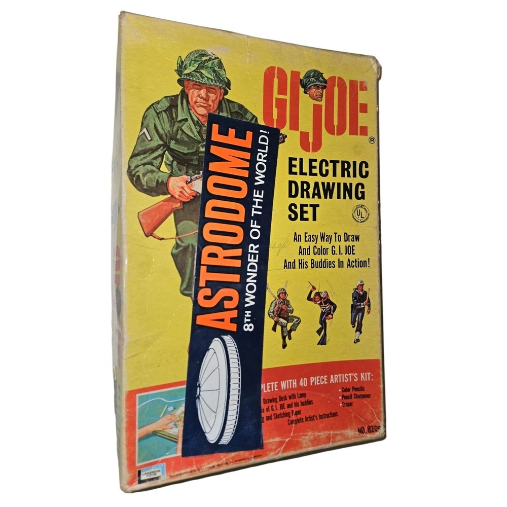 Vintage 1965 GI Joe Electric Drawing Set Lakeside Toys 8266 Light Desk Envelope